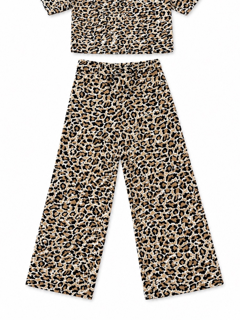 Maeve Leopard Pants -Tan and Black